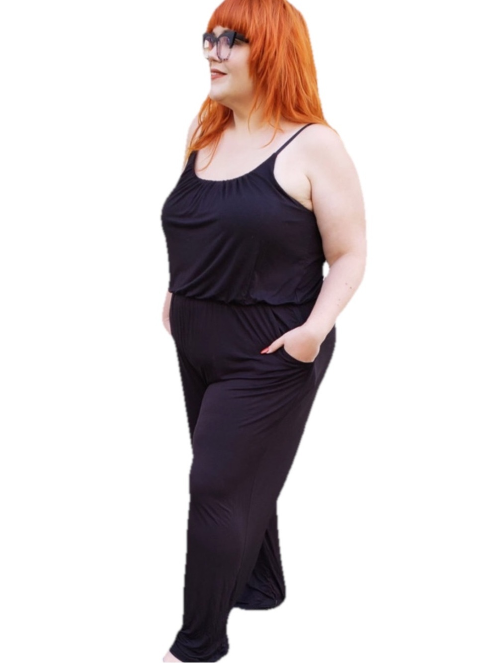 Women’s Black Kaileigh  Adalia Knit Jumpsuit Size 2X